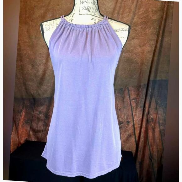 Green Envelope Double Strap High Neck Tank Lavender Size S - Picture 1 of 9